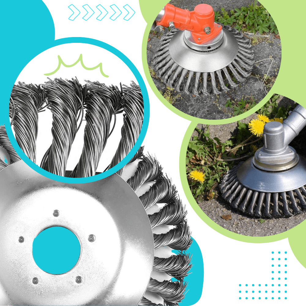 Brosse de désherbage pour débroussailleuse - Ozerty