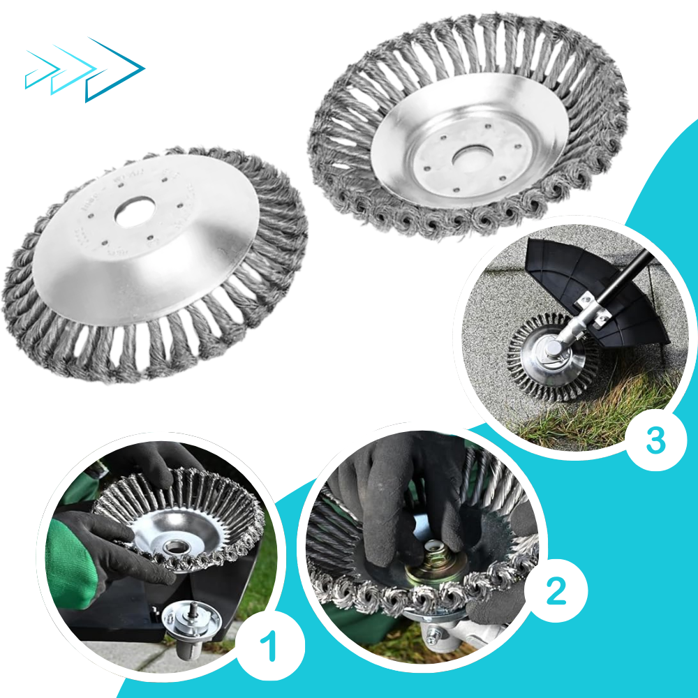 Brosse de désherbage pour débroussailleuse - Ozerty