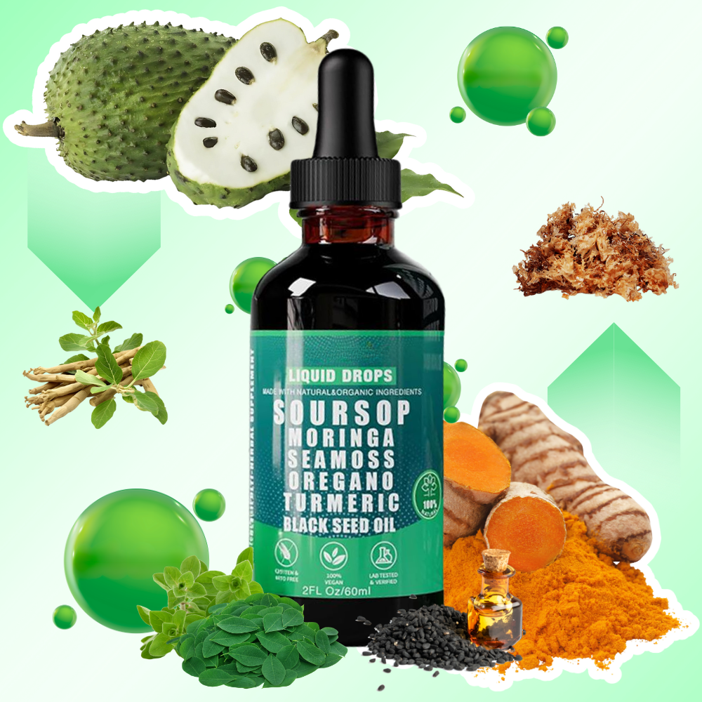 Gouttes extrait de Corossol et plantes naturelles - Ozerty