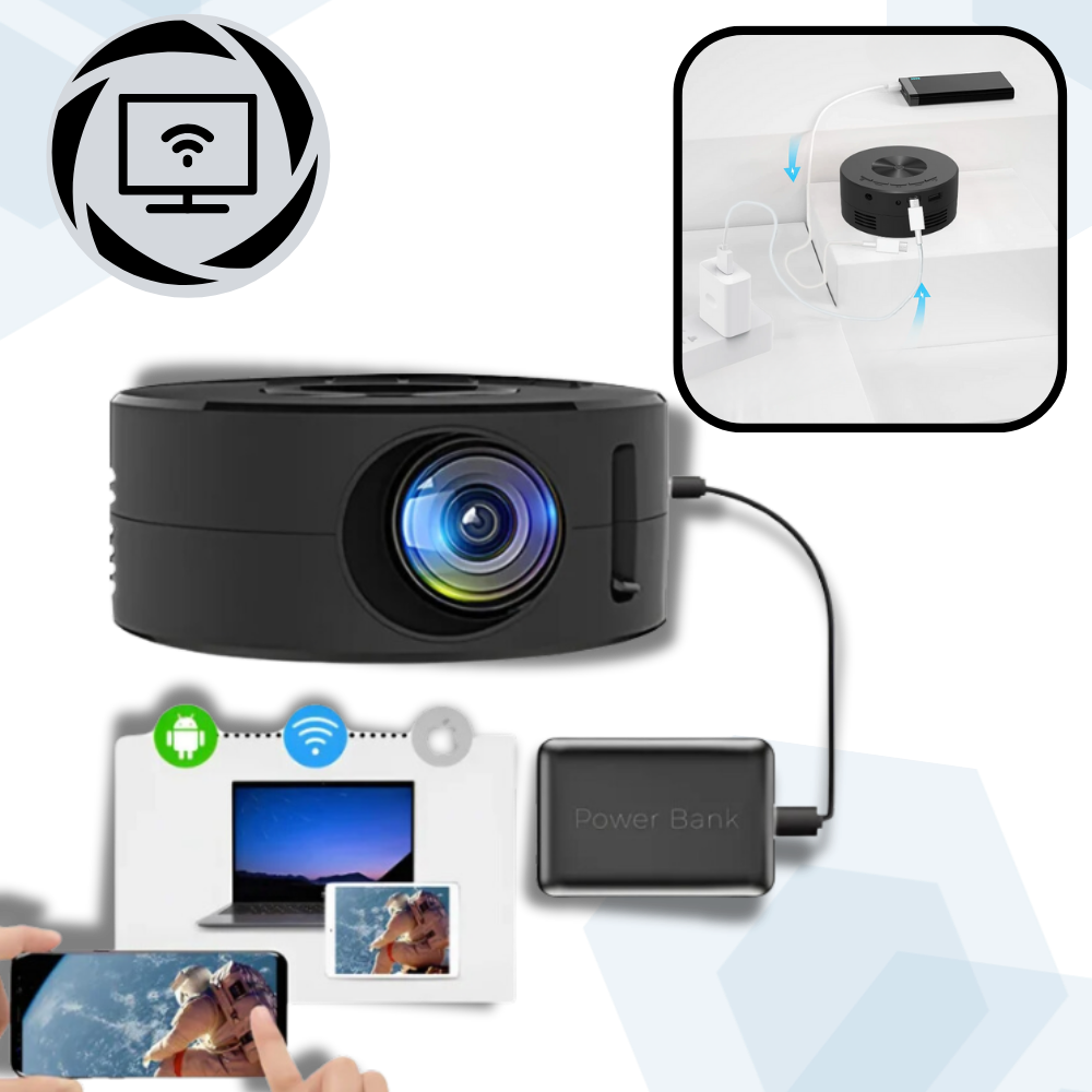 Mini-projecteur vidéo haute résolution
 - Ozerty