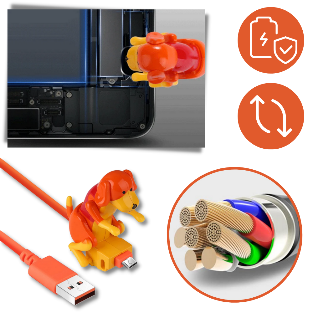 Câble de chargement rapide en forme de chien
- Ozerty