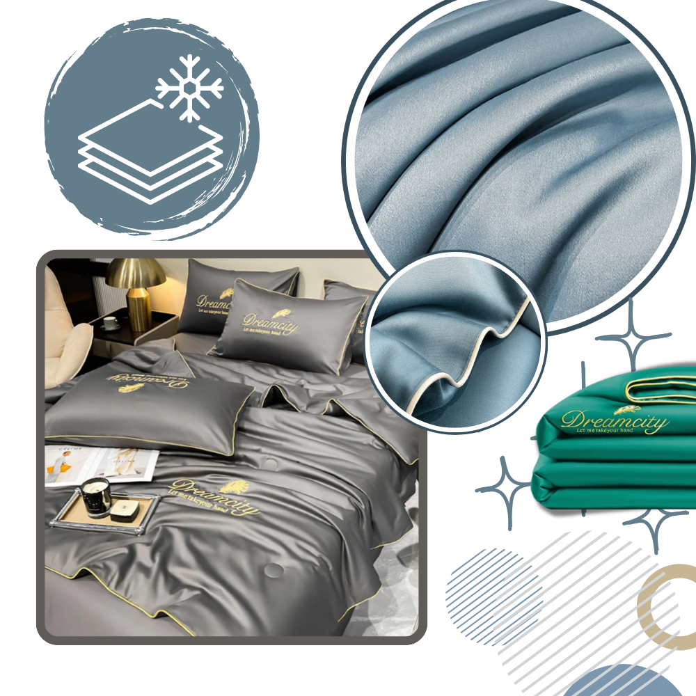 Housse de couette en soie glacée douce - Ozerty