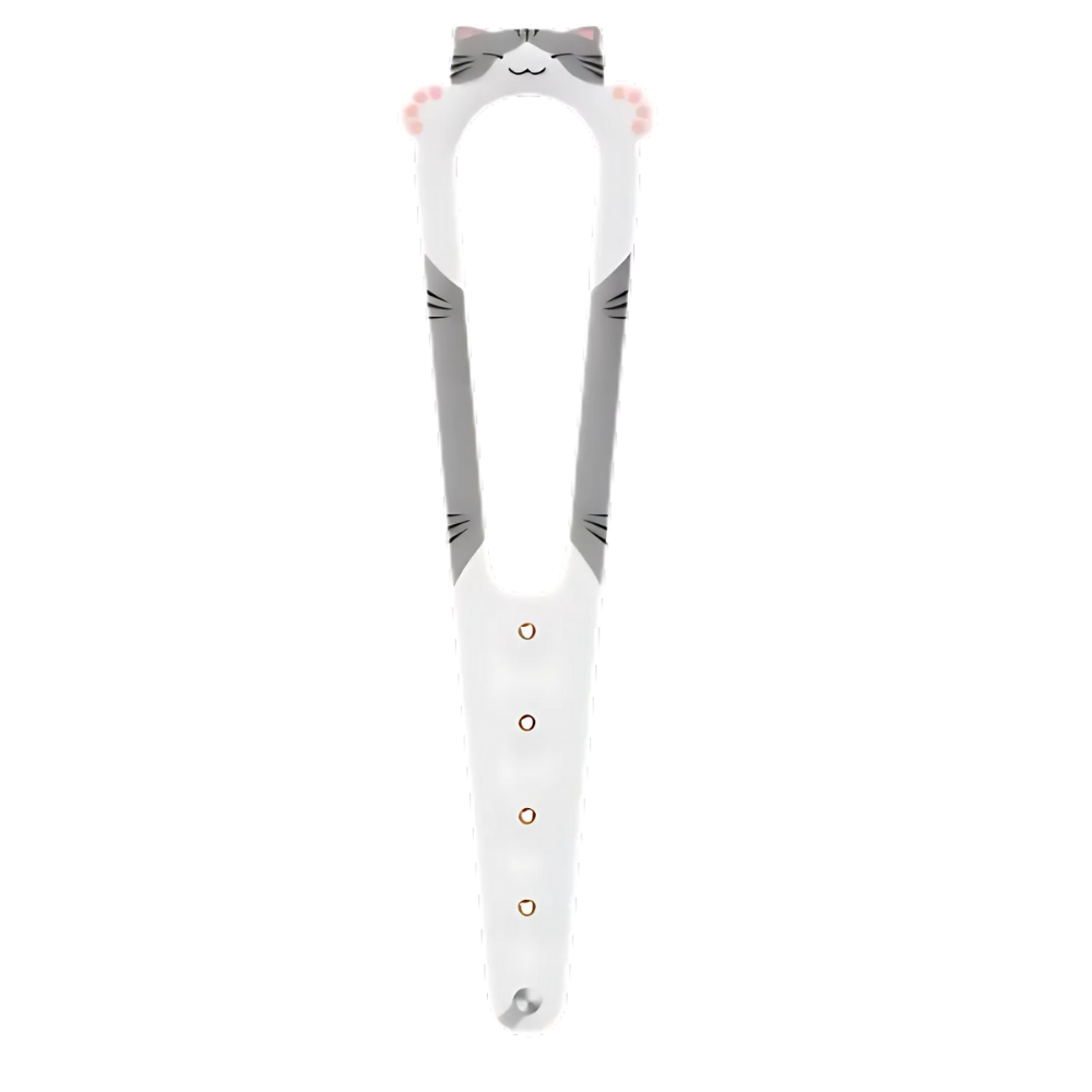 Loquet de porte innovant pour chats -Blanc gris - Ozerty