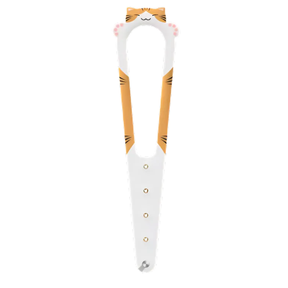 Loquet de porte innovant pour chats -Blanc orange - Ozerty
