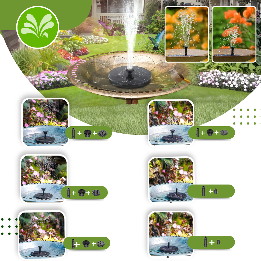 Fontaine solaire flottante de jardin - Ozerty