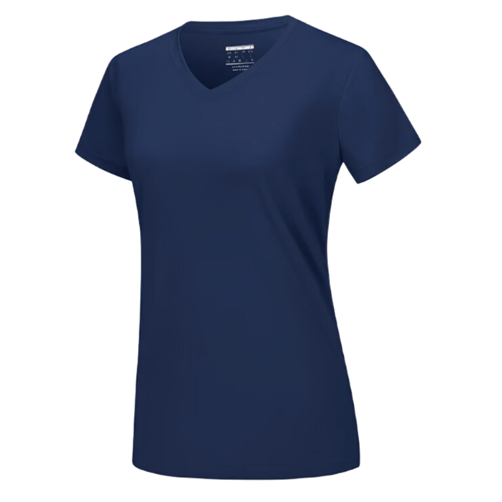 T-shirt rafraîchissant col en V pour femme
-Bleu marine - Ozerty