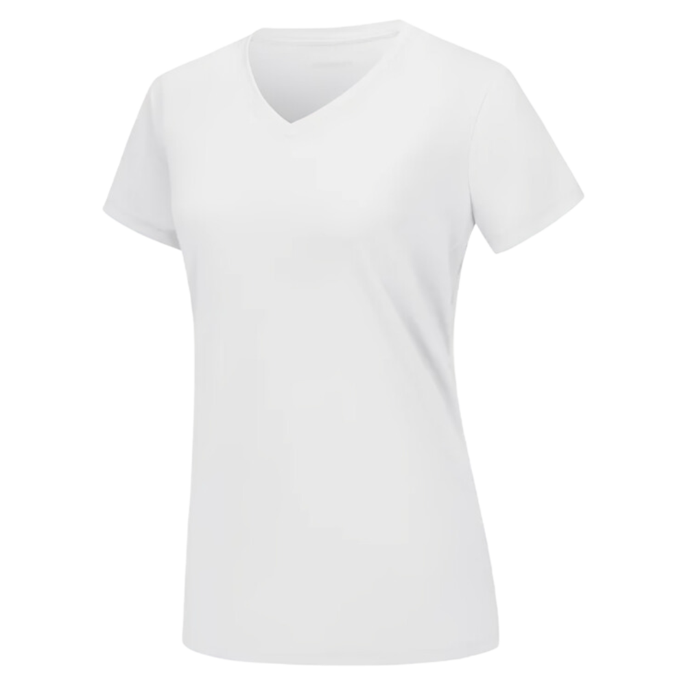 T-shirt rafraîchissant col en V pour femme
-Blanc - Ozerty