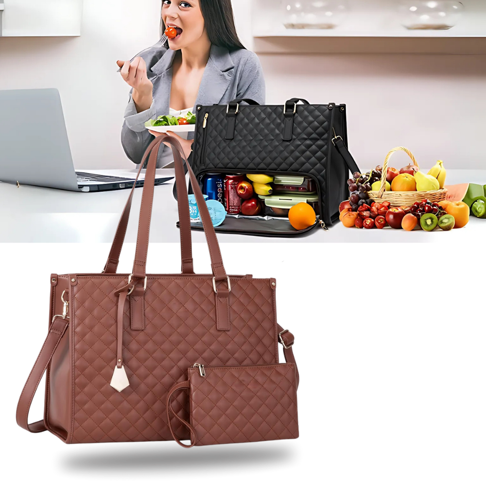 Grand sac fourre-tout 2 en 1 avec compartiment à déjeuner, sacs à déjeuner isothermes, sacs à main convertibles pour le travail, le bureau Grand sac fourre-tout 2 en 1 avec compartiment à déjeuner, sacs à déjeuner isothermes, sacs à main convertibles pour le travail, le bureau