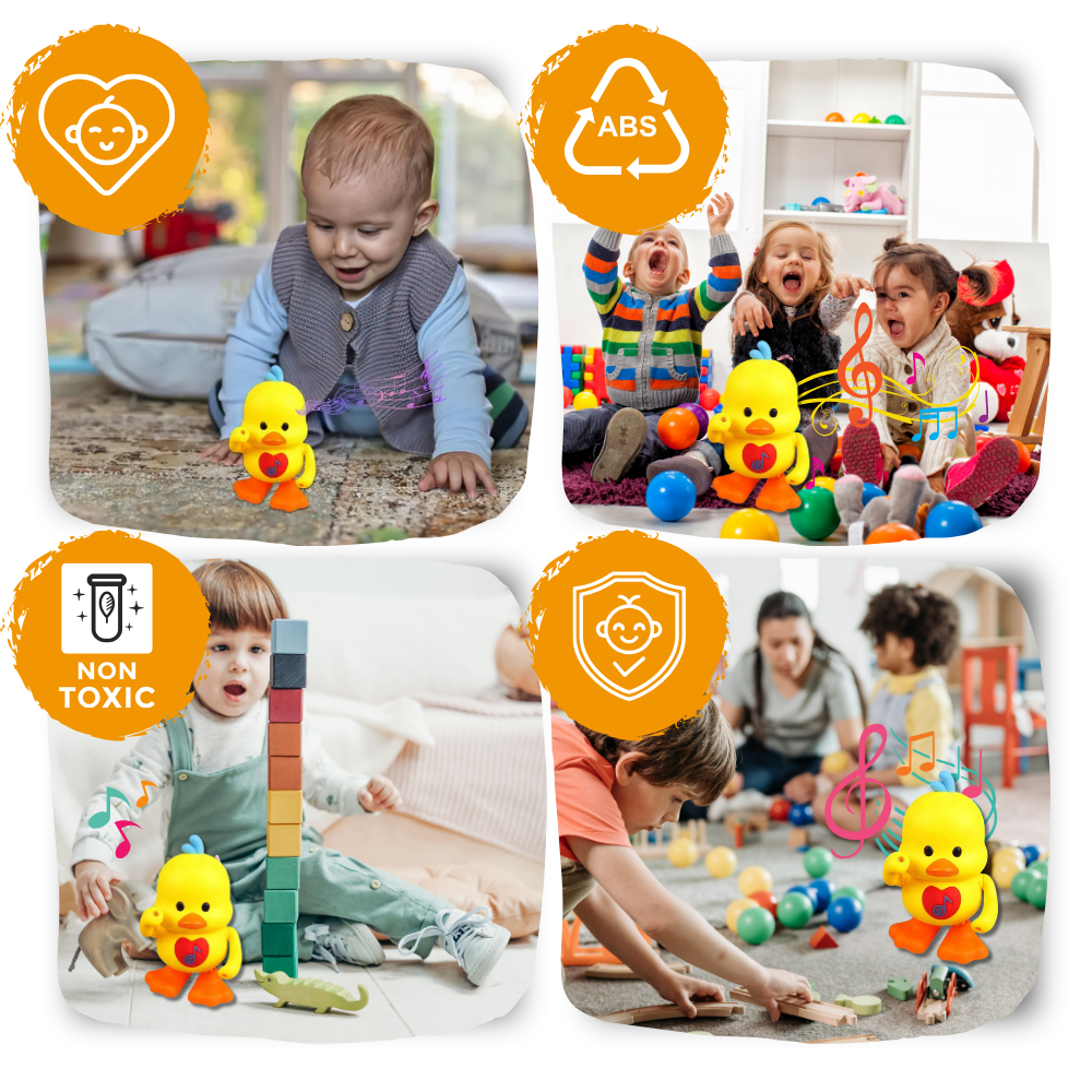 Jouet interactif canard dansant lumineux
 - Ozerty