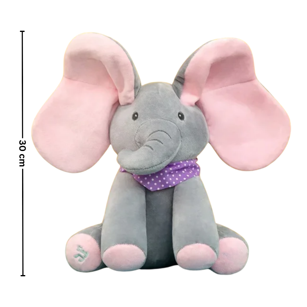 Peluche éléphant cache-cache interactif - Ozerty