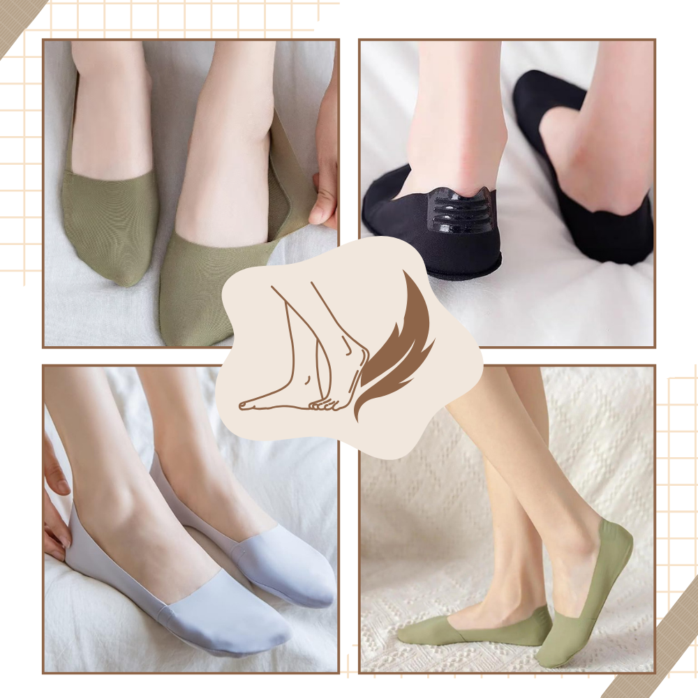 Chaussettes invisibles antidérapantes - Ozerty