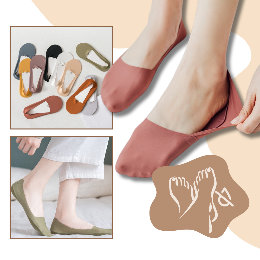 Chaussettes invisibles antidérapantes - Ozerty