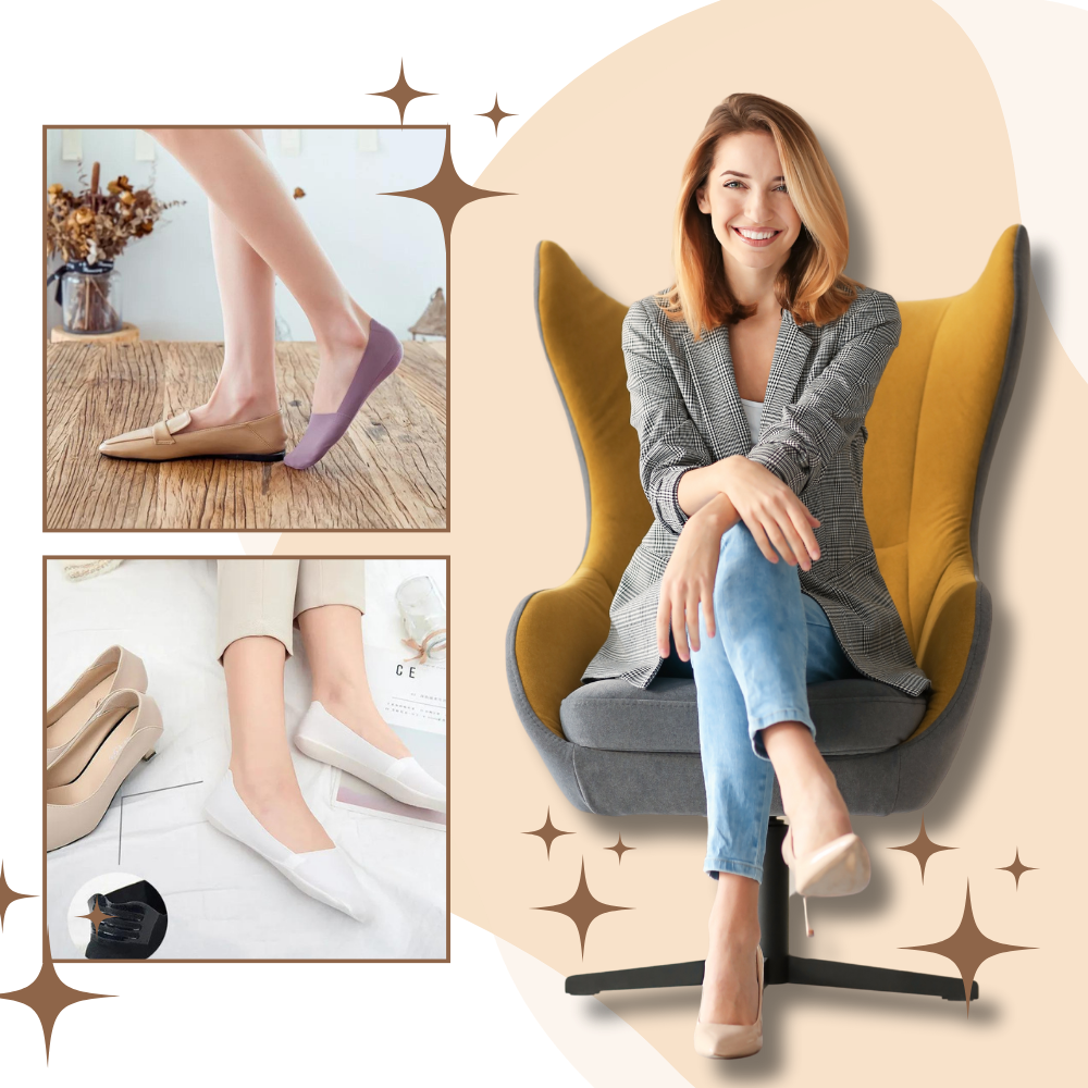 Chaussettes invisibles antidérapantes - Ozerty