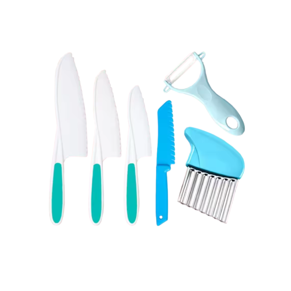 Kit ustensiles de cuisine pour enfants -Bleu - Ozerty