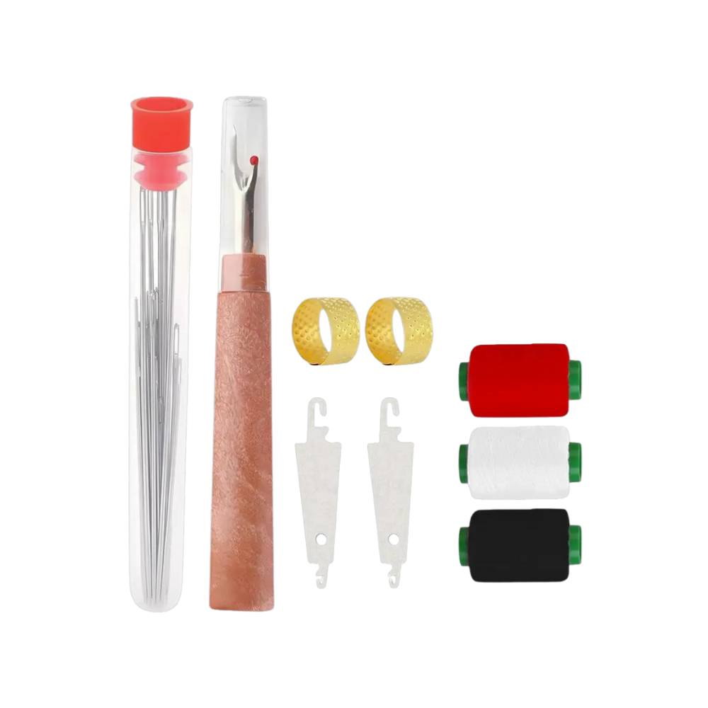 Kit d'aiguilles à broder à gros chas -34 pièces - Ozerty