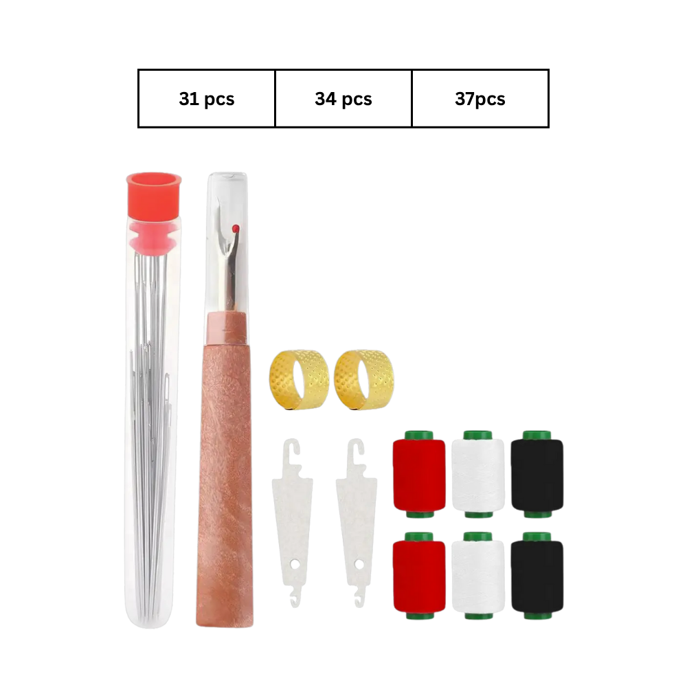 Kit d'aiguilles à broder à gros chas - Ozerty