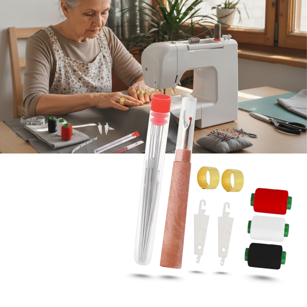 Kit d'aiguilles à broder à gros chas - Ozerty