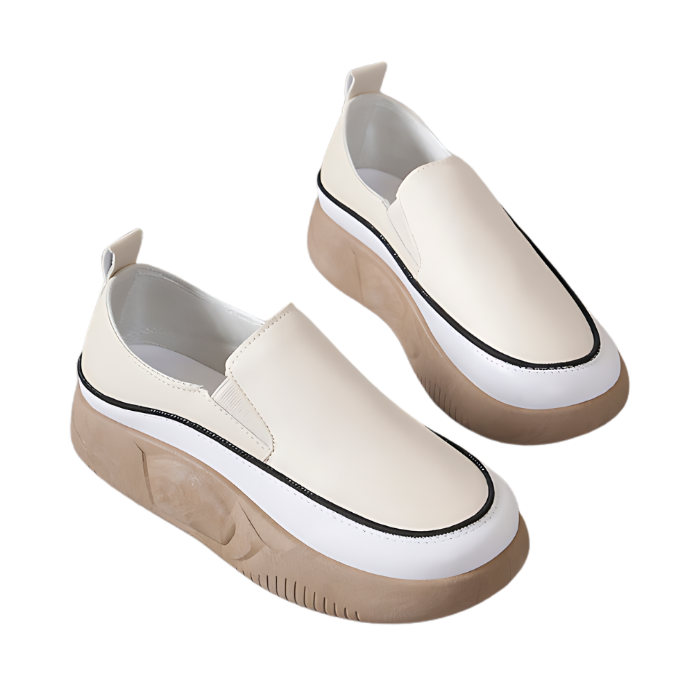 Mocassins souples à plateforme légère
 -Beige/EU35/US5/UK2.5Beige/EU36/US6/UK3Beige/EU37/US6.5/UK4Beige/EU38/US7.5/UK5Beige/EU39/US8.5/UK6Beige/EU40/US9/UK6.5 - Ozerty