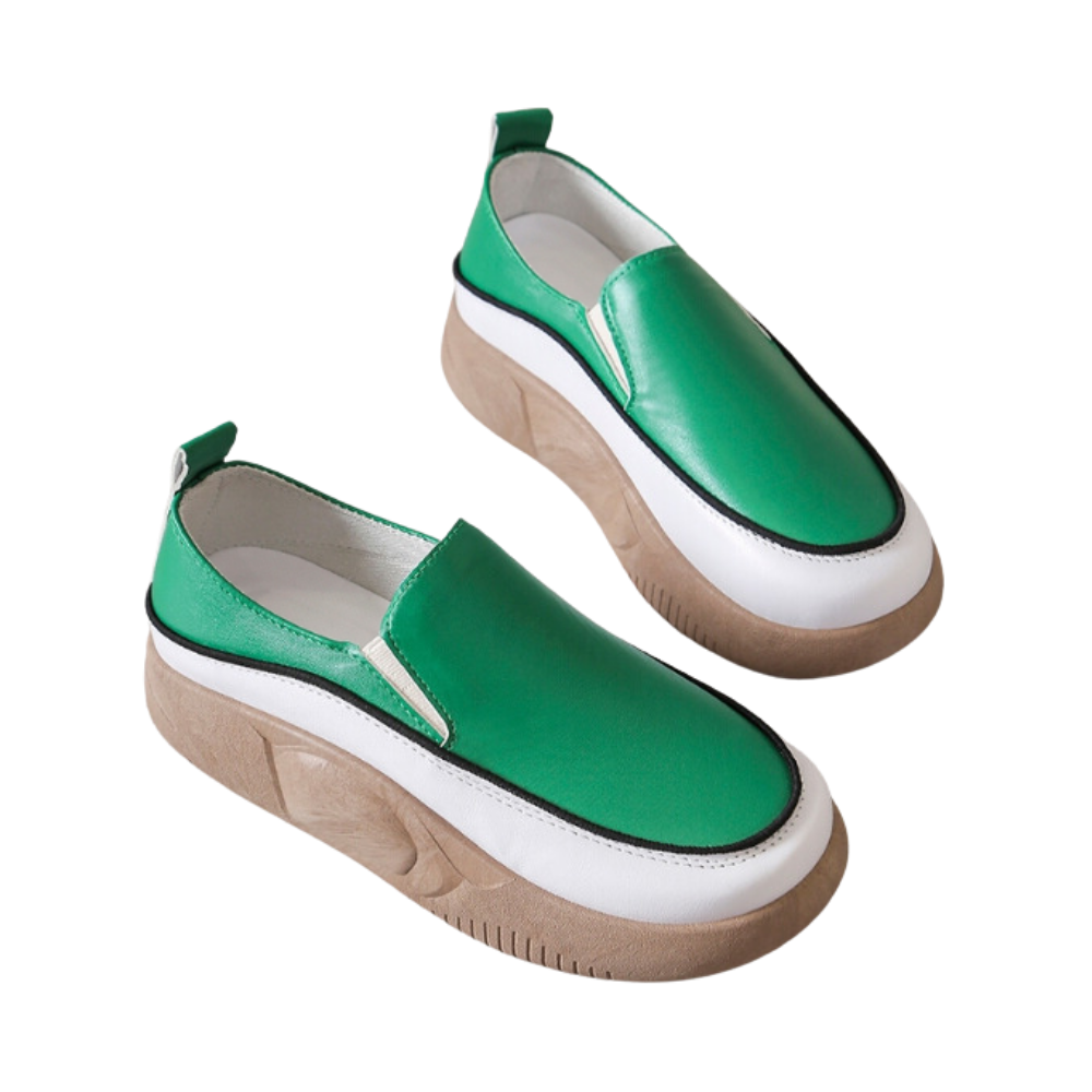 Mocassins souples à plateforme légère
 -Vert/EU35/US5/UK2.5Vert/EU36/US6/UK3Vert/EU37/US6.5/UK4Vert/EU38/US7.5/UK5Vert/EU39/US8.5/UK6Vert/EU40/US9/UK6.5 - Ozerty