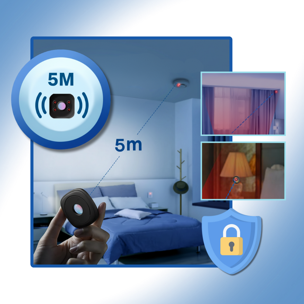 Détecteur de caméra cachée infrarouge longue portée - Ozerty