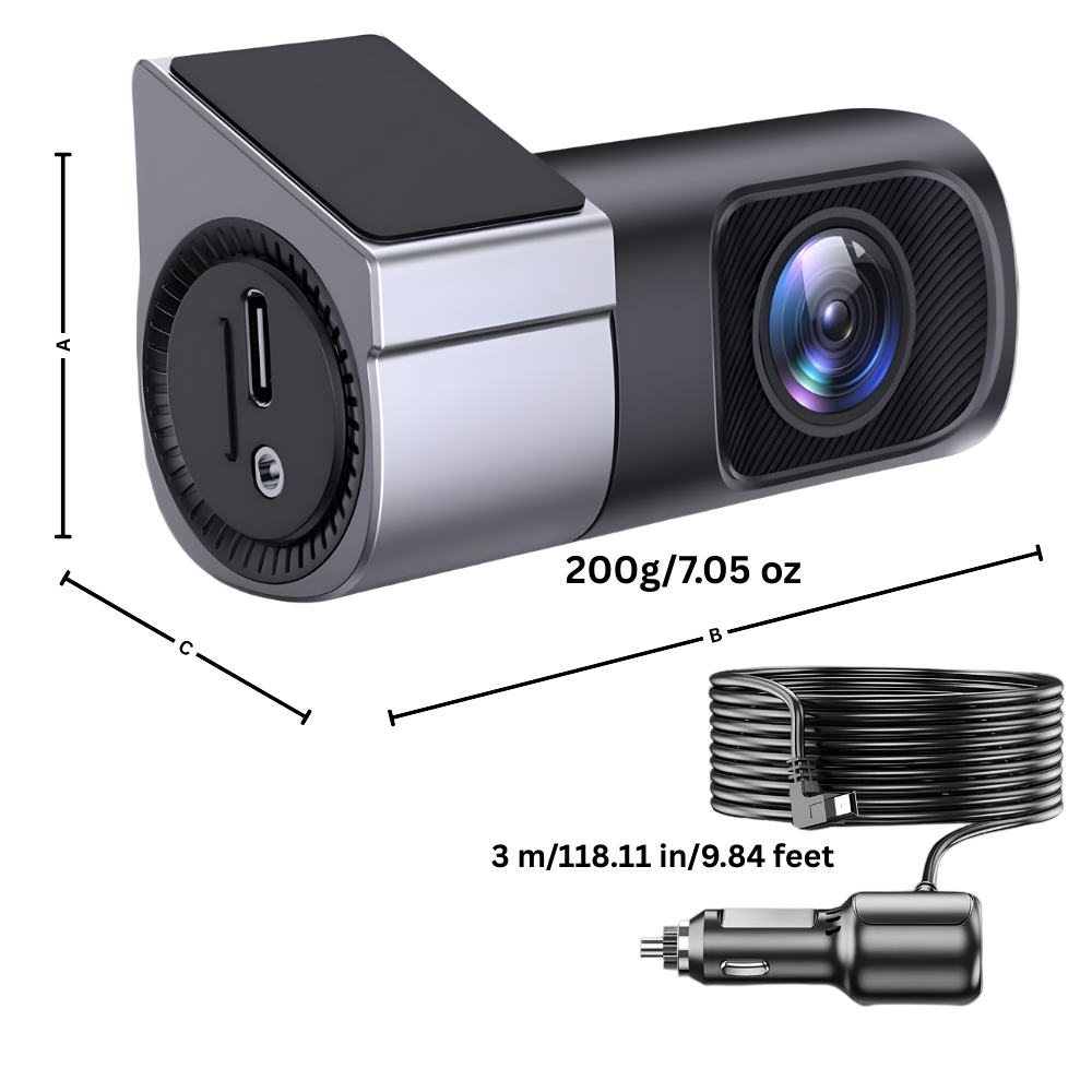 Caméra embarquée Dashcam vision nocturne - Ozerty