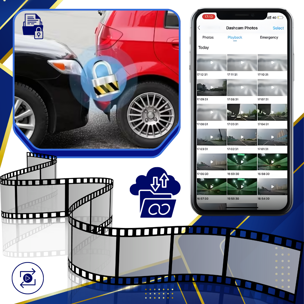 Caméra embarquée Dashcam vision nocturne - Ozerty
