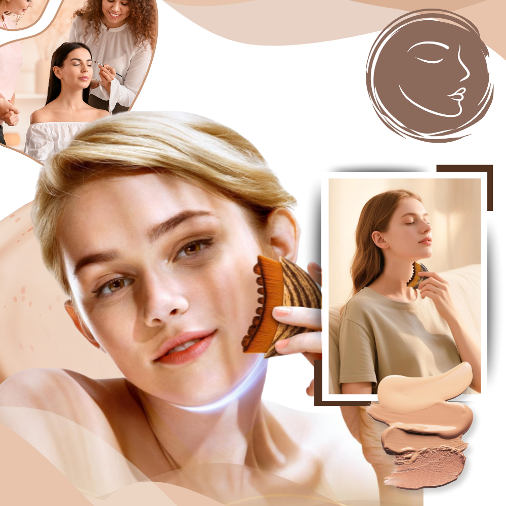 Brosse faciale pour drainage lymphatique - Ozerty