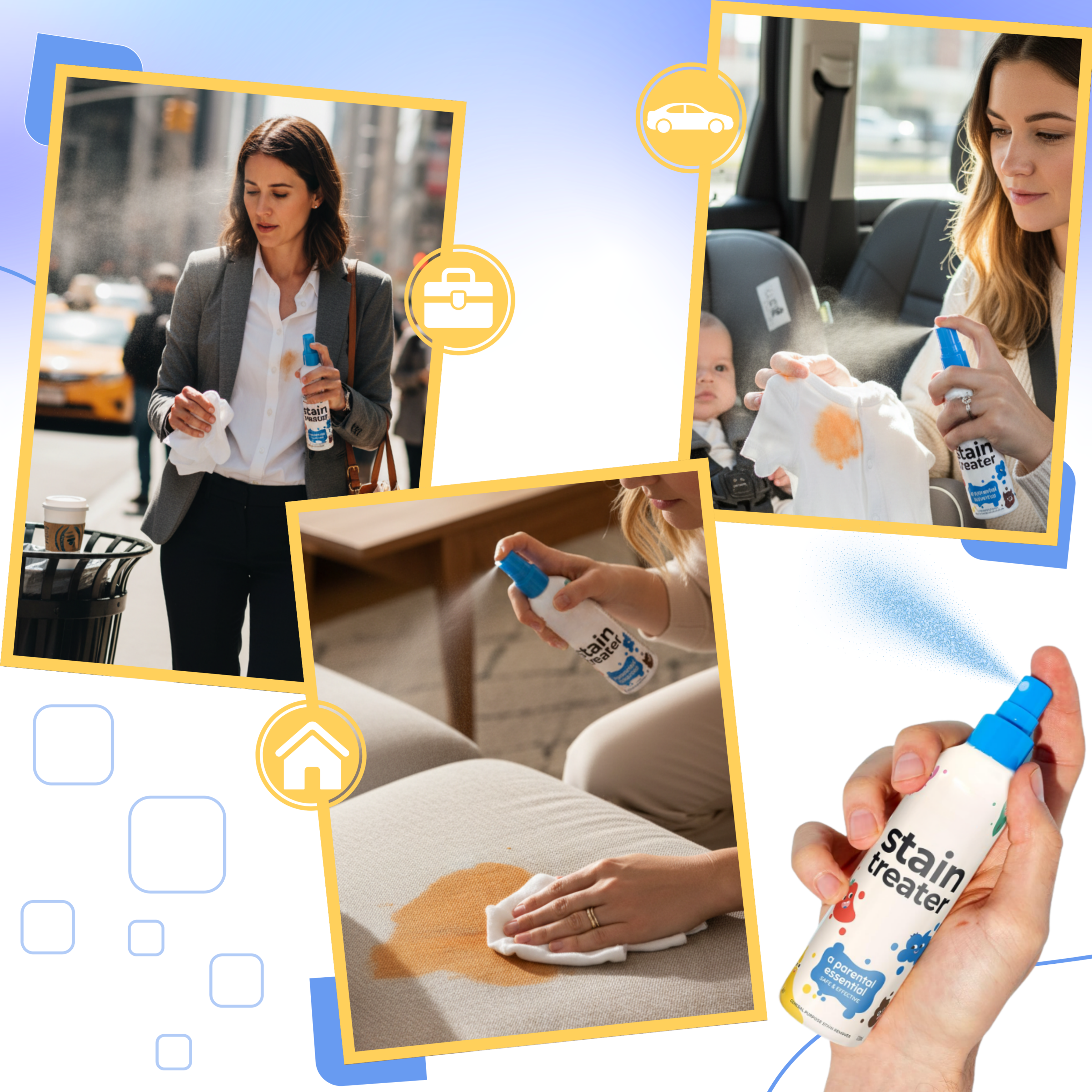 Spray nettoyant à sec anti-taches - Ozerty