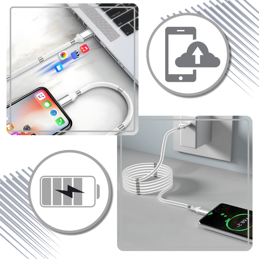 Câble USB magnétique - Ozerty