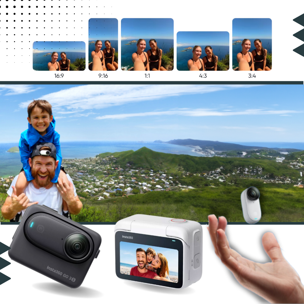 Caméra Insta 360 mains libres à montage magnétique  - Ozerty