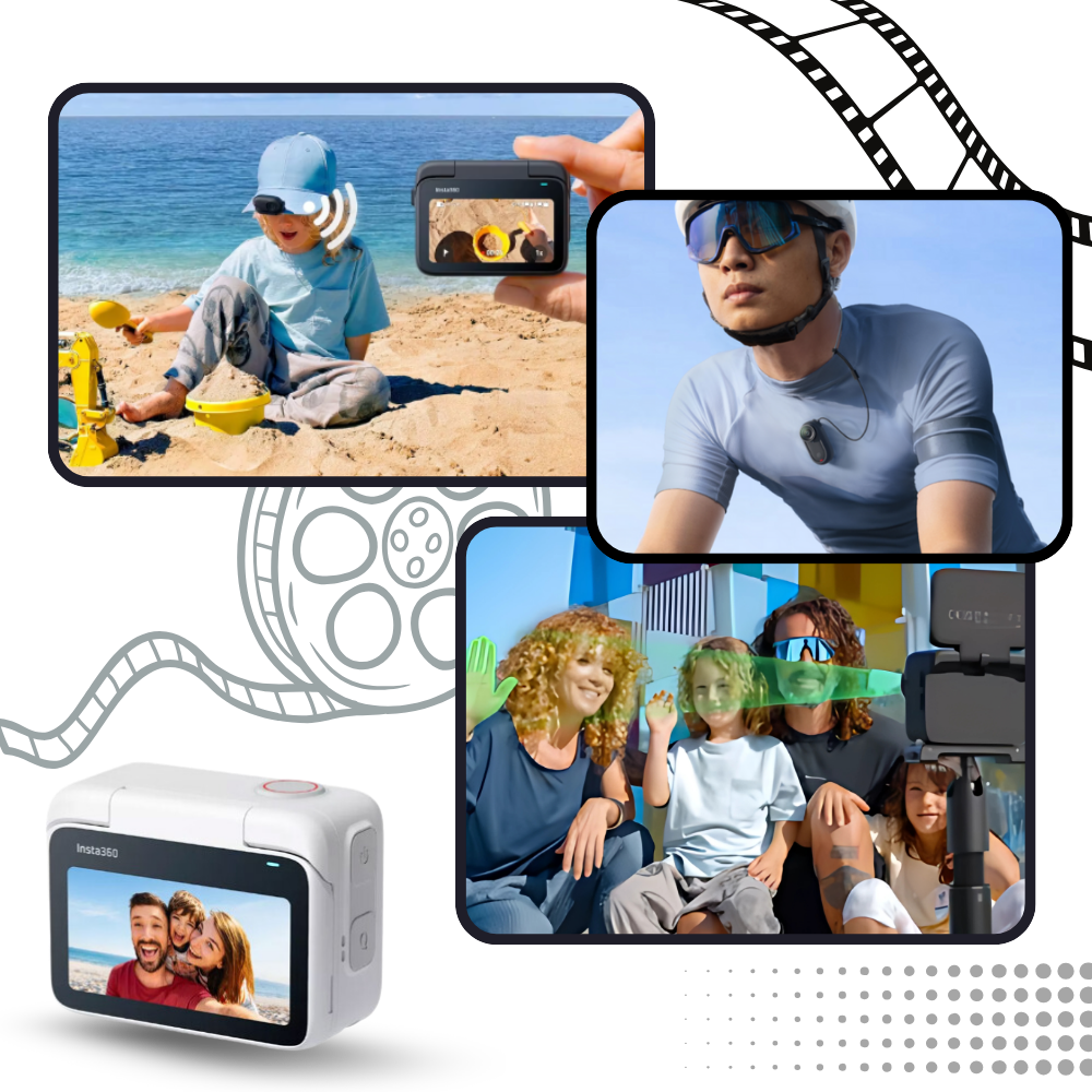 Caméra Insta 360 mains libres à montage magnétique  - Ozerty