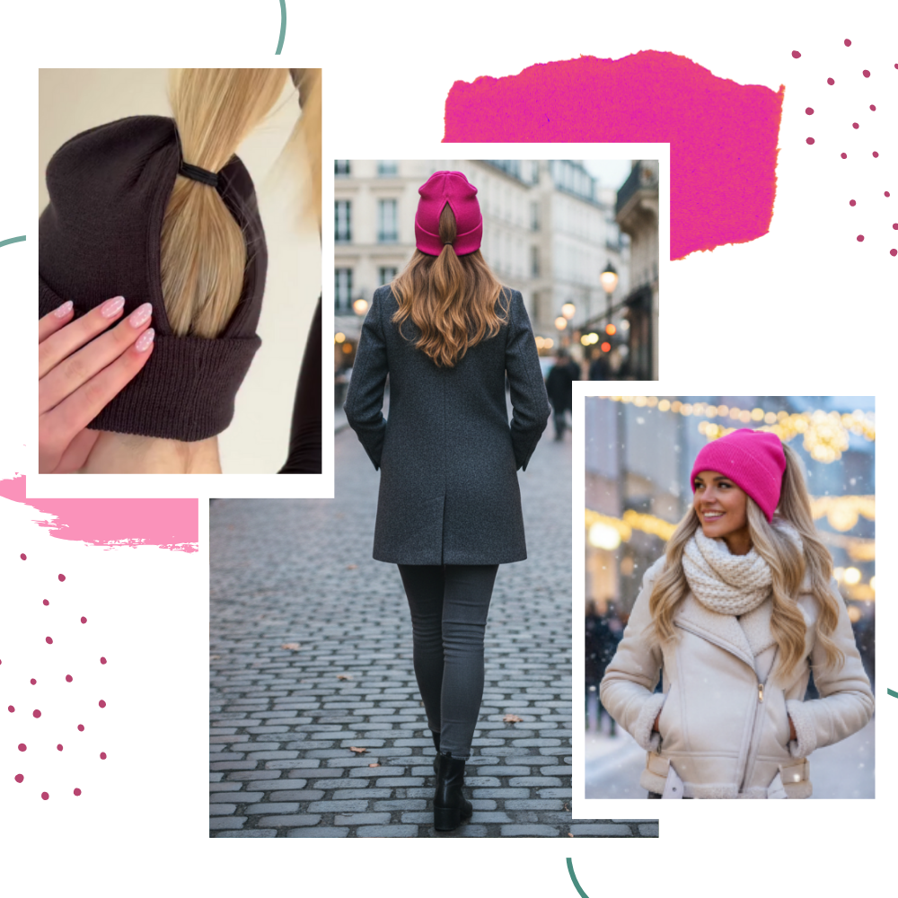 Bonnet femme ouverture magnétique pour queue de cheval - Ozerty