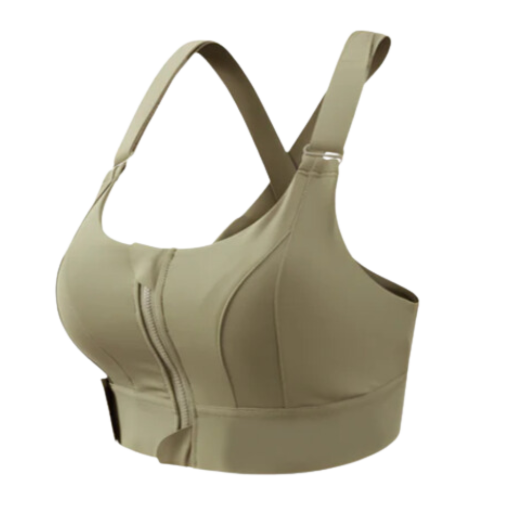 Soutien-gorge de sport à dos nageur avec soutien maximal -Vert gris/SVert gris/MVert gris/LVert gris/XLVert gris/2XLVert gris/3XLVert gris/4XLVert gris/5XL - Ozerty
