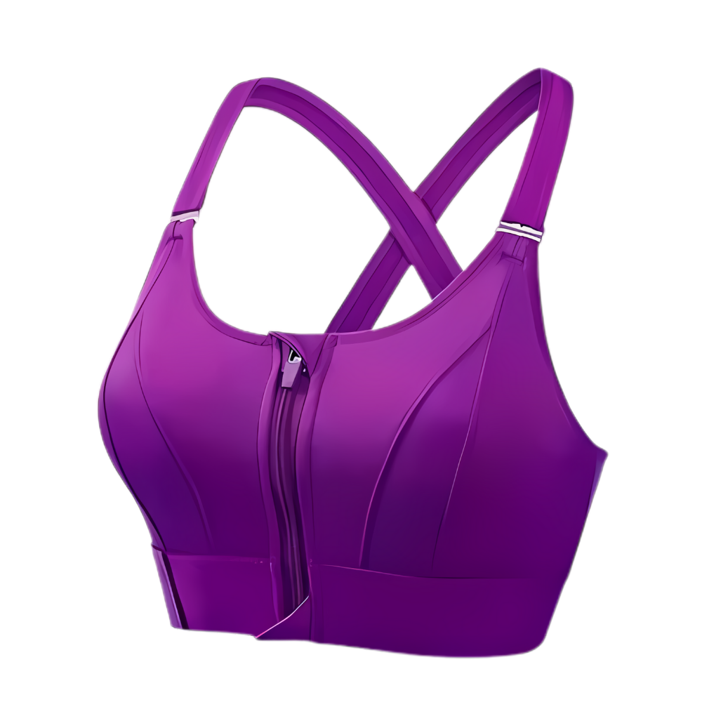 Soutien-gorge de sport à dos nageur avec soutien maximal -Violet/SViolet/MViolet/LViolet/XLViolet/2XLViolet/3XLViolet/4XLViolet/5XL - Ozerty