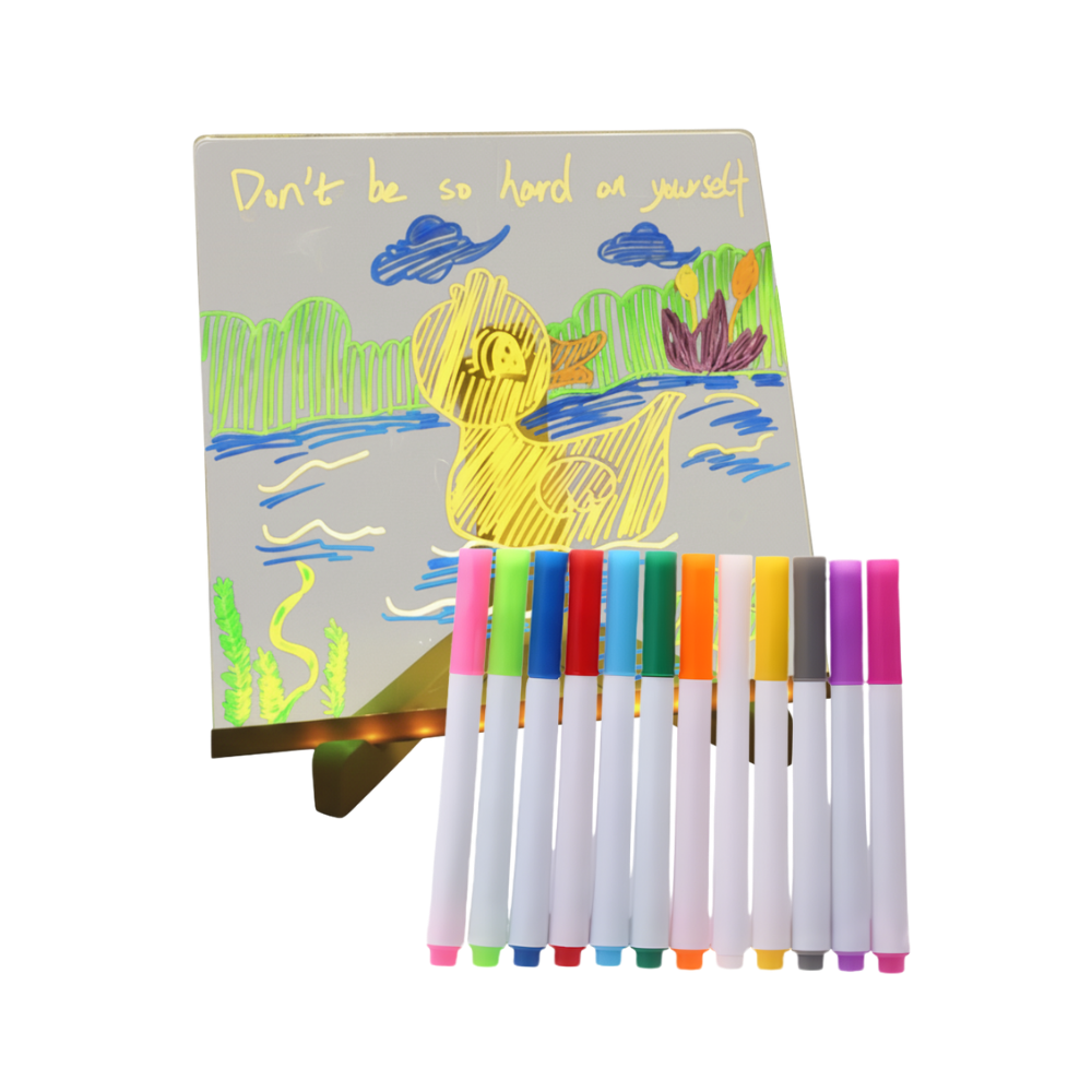 Tableau d'écriture affichage LED -20 x 20 cm - Ozerty