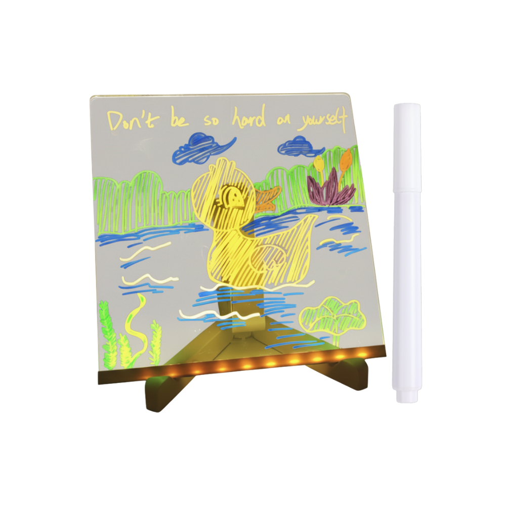 Tableau d'écriture affichage LED -20 x 20 cm - Ozerty