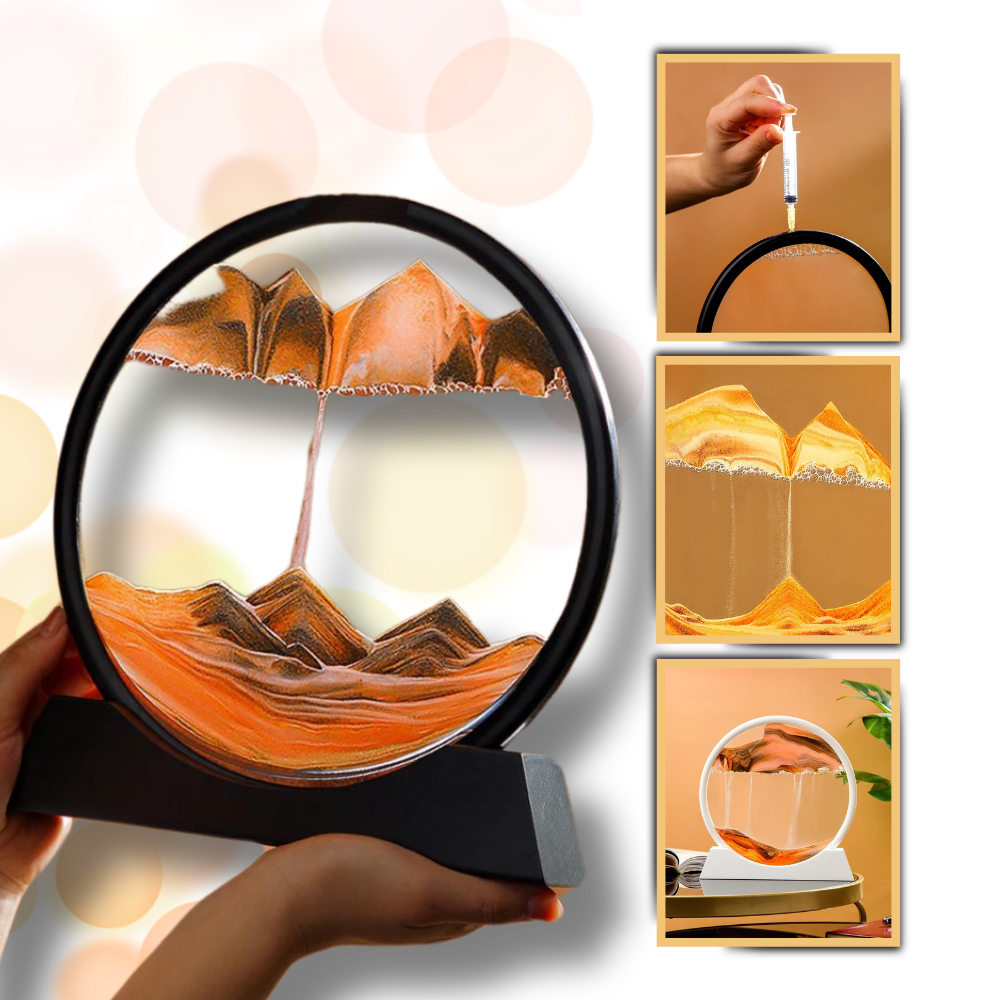 Image d'art de sable en mouvement dynamique - Ozerty