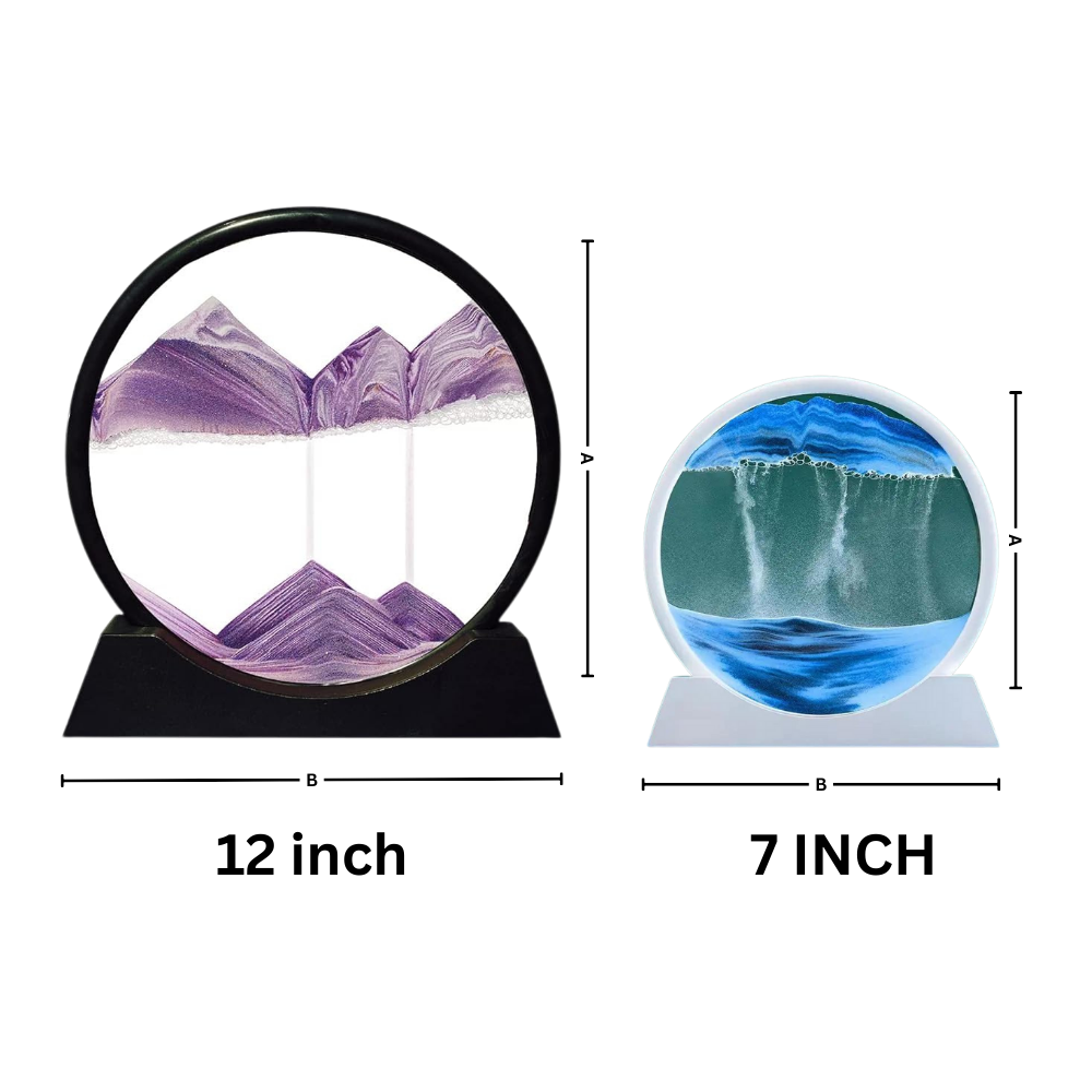 Image d'art de sable en mouvement dynamique - Ozerty