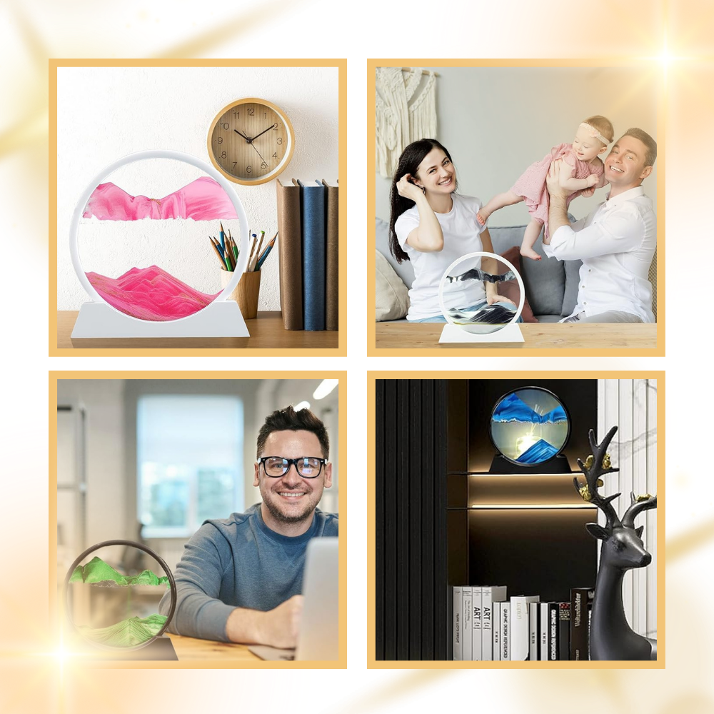 Image d'art de sable en mouvement dynamique - Ozerty