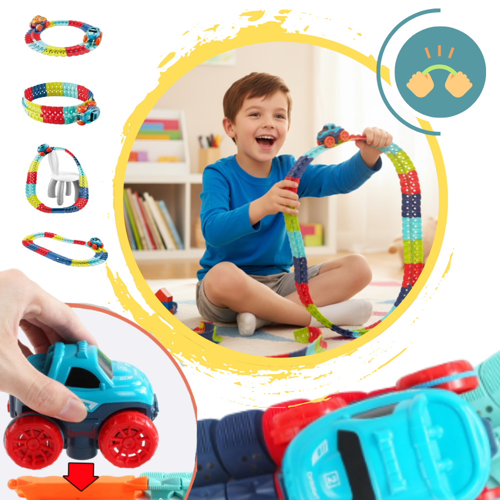 Jouet mini circuit de course de montagnes russes - Ozerty