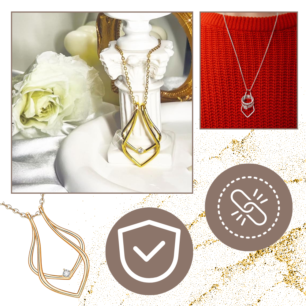 Pendentif porte-bague minimaliste - Ozerty, Support mains-libres pour téléphone 2 en 1 - Ozerty