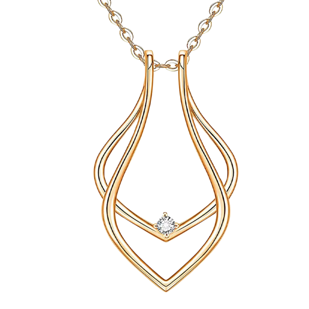 Pendentif porte-bague minimaliste -Or - Ozerty