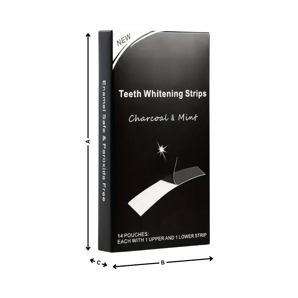 Bandes de blanchiment des dents au charbon et à la menthe - Ozerty