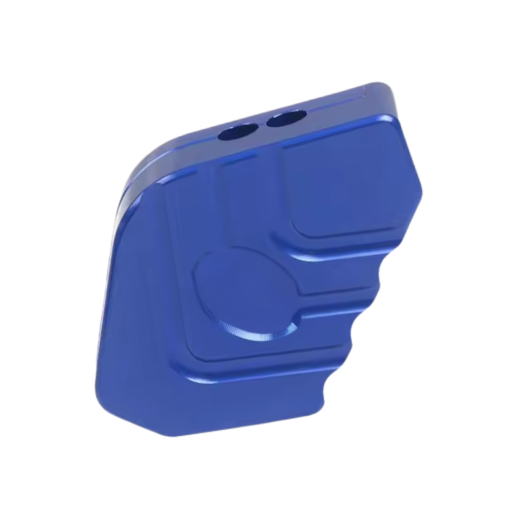 Support levier de béquille et plaque d'extension en alliage pour moto -Bleu - Ozerty