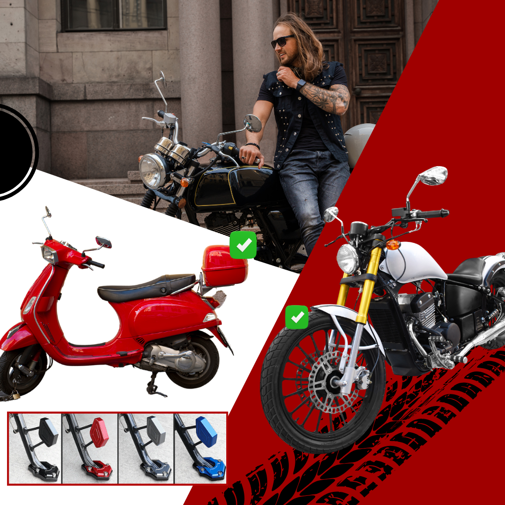 Support levier de béquille et plaque d'extension en alliage pour moto - Ozerty