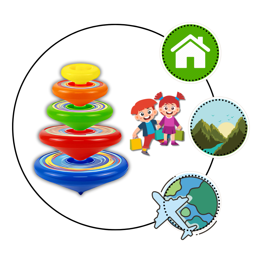 Jeu de toupie à plusieurs couches - Ozerty