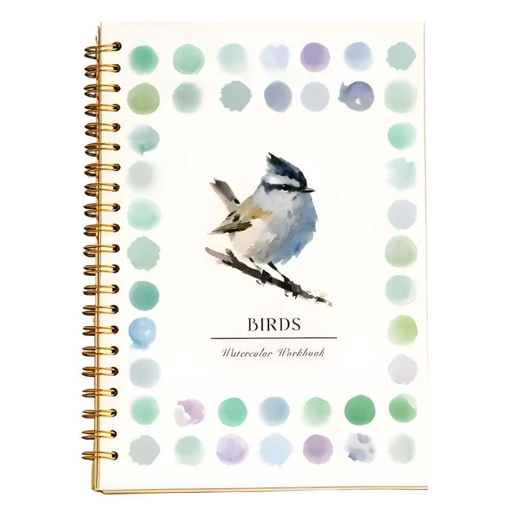 Livre de coloriage aquarelle multi-thèmes -Oiseaux - Ozerty