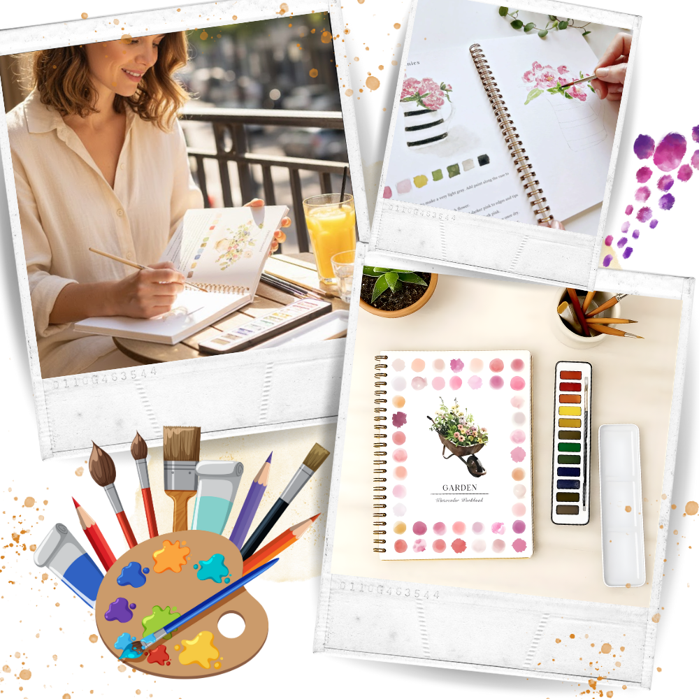 Livre de coloriage aquarelle multi-thèmes - Ozerty