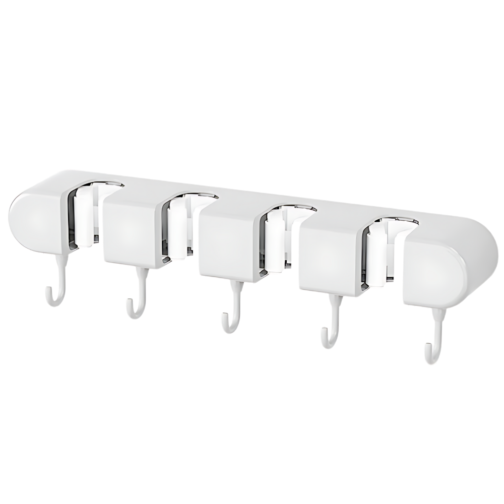 Porte-balai multifonctionnel
-Blanc - Ozerty