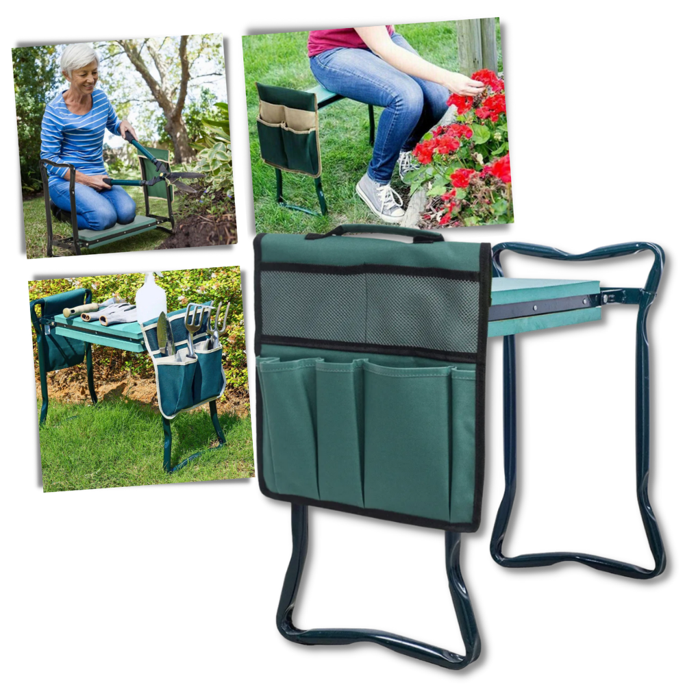 Siège à Genoux De Jardinage – Avec Coussin Amovible Et Base Antidérapante – Pour Désherber, Semer, Travaux Au Sol – Confort Et Stabilité